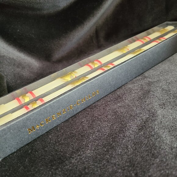 MacKenzie-Childs Reindeer Dinner Candles, Set of 2 - Picture 4 of 6